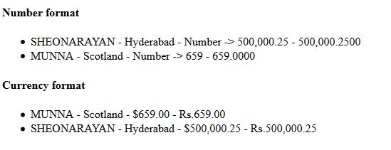 Currency and Number format in AngularJS