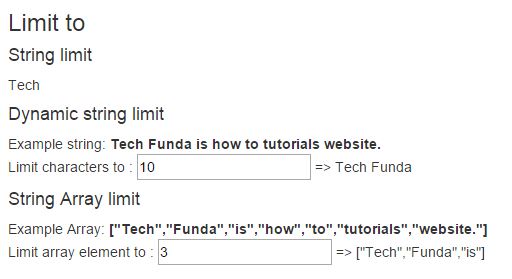 limitTo filter in AngularJS