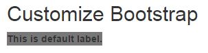 Bootstrap custom label