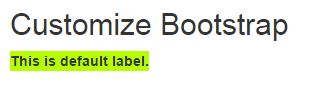 Bootstrap custom label