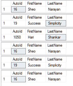 Scroll cursor output in sql server