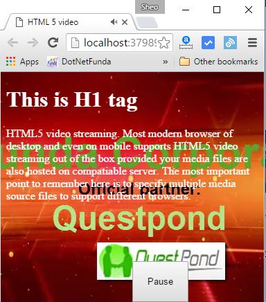 html5 background video
