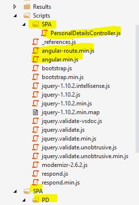 Single Page Application Project setup
