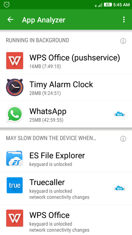 User interface of the app.