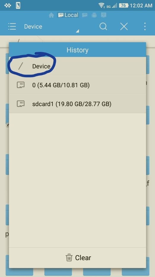 ES File Explorer System Partition