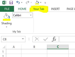 Custom tag in excel