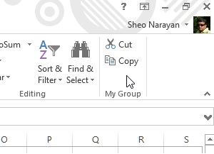 Custom command in custom group on ribbon
