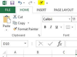 added to quick access toolbar