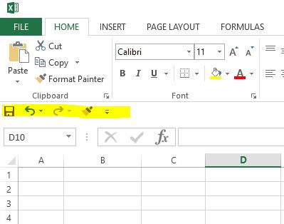 shifting quick access toolbar