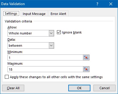 Data validations data