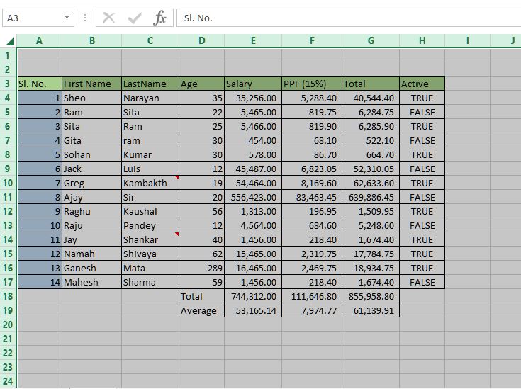 Select entire worksheet in excel