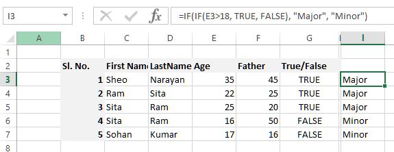 Nestedif function in Excel Nestedif function in Excel