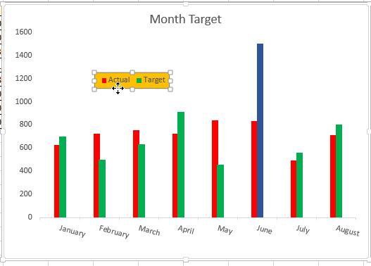 Excel Chart legend drag to custom position