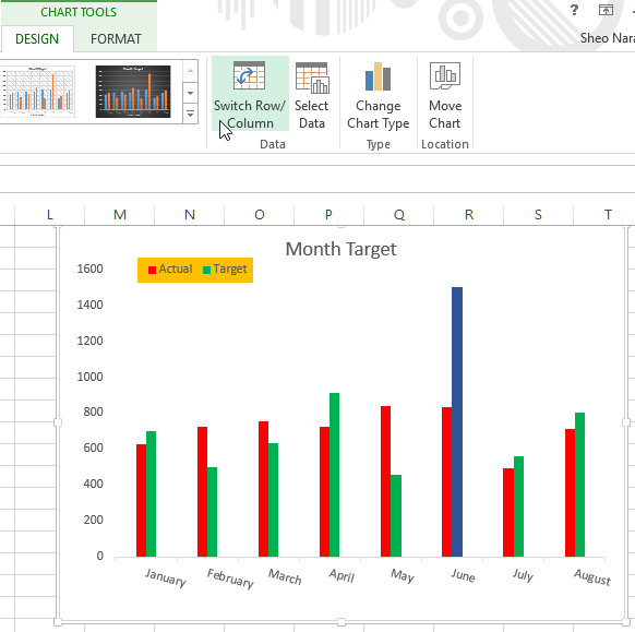 Switch row/column in Excel chart