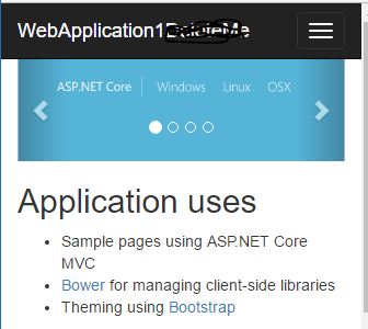 Mobile friendly ASP.NET Core application